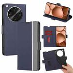 For OPPO Find X8 Ultra 5G Twill Texture Side Button Leather Phone Case(Blue)