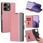 For OPPO Reno14 Pro 5G Twill Texture Side Button Leather Phone Case(Pink)