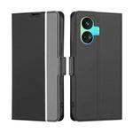 For Realme GT Neo5 SE Twill Texture Side Button Leather Phone Case(Black)