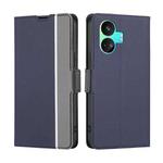 For Realme GT Neo5 SE Twill Texture Side Button Leather Phone Case(Blue)