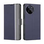 For Realme 11 4G Twill Texture Side Button Leather Phone Case(Blue)
