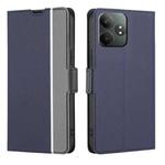 For Realme GT Neo6 SE Twill Texture Side Button Leather Phone Case(Blue)