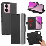 For Realme P3 Pro 5G Global Twill Texture Side Button Leather Phone Case(Black)