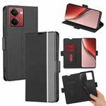 For Realme P3 Ultra 5G Twill Texture Side Button Leather Phone Case(Black)
