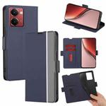 For Realme P3 Ultra 5G Twill Texture Side Button Leather Phone Case(Blue)