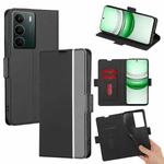 For Realme C71 4G Twill Texture Side Button Leather Phone Case(Black)