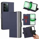 For Realme C71 4G Twill Texture Side Button Leather Phone Case(Blue)