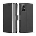 For Xiaomi Redmi Note 12S 4G Twill Texture Side Button Leather Phone Case(Black)