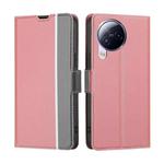 For Xiaomi Civi 3 5G Twill Texture Side Button Leather Phone Case(Pink)