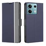 For Xiaomi Redmi Note 13 4G Twill Texture Side Button Leather Phone Case(Blue)