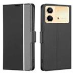 For Xiaomi Redmi Note 13R Pro 5G Twill Texture Side Button Leather Phone Case(Black)