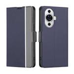 For Huawei nova 11 4G Twill Texture Side Button Leather Phone Case(Blue)