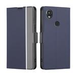 For Kyocera Digno SX3-KYG02 Twill Texture Side Button Leather Phone Case(Blue)