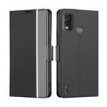 For Nokia G11 Plus Twill Texture Side Button Leather Phone Case(Black)