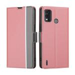 For Nokia G11 Plus Twill Texture Side Button Leather Phone Case(Pink)