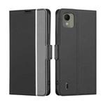 For Nokia C110 4G Twill Texture Side Button Leather Phone Case(Black)