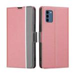 For Nokia C300 4G US Edition Twill Texture Side Button Leather Phone Case(Pink)