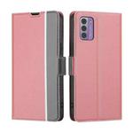 For Nokia G42 5G Twill Texture Side Button Leather Phone Case(Pink)