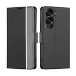 For Honor X50i 5G / 9 Lite Twill Texture Side Button Leather Phone Case(Black)