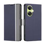 For OnePlus Nord CE 3 Lite 5G Twill Texture Side Button Leather Phone Case(Blue)