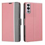 For OnePlus Ace 3V 5G Twill Texture Side Button Leather Phone Case(Pink)