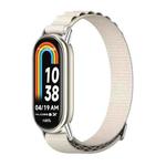 For Xiaomi Mi Band 8 / 9 / 9 NFC Mijobs Nylon Breathable Watch Band(Grey Silver)