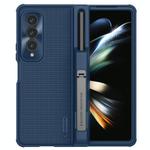 For Samsung Galaxy Z Fold4 5G / W23 NILLKIN Frosted Fold PC + TPU Phone Case(Blue)