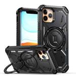 For iPhone 11 Pro Armor Series Holder Phone Case(Black)