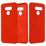For LG K50 Solid Color Liquid Silicone Shockproof Full Coverage Protective Case(Red)