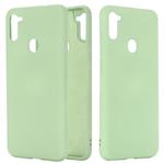 For Samsung Galaxy M11/A11 EU Solid Color Liquid Silicone Shockproof Full Coverage Protective Case(Green)