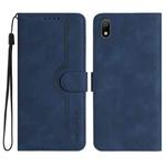 For Huawei Y5 2019 Heart Pattern Skin Feel Leather Phone Case(Royal Blue)