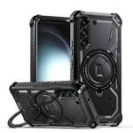 For Samsung Galaxy S21 5G Armor Series Holder Phone Case(Black)