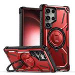 For Samsung Galaxy S24 Ultra 5G Armor Series Holder Phone Case(Red)
