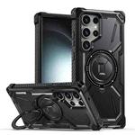 For Samsung Galaxy S24 Ultra 5G Armor Series Holder Phone Case(Black)