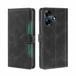 For Infinix Hot 30 4G Skin Feel Magnetic Buckle Leather Phone Case(Black)