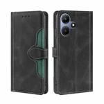 For Infinix Hot 30i 4G Skin Feel Magnetic Buckle Leather Phone Case(Black)