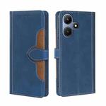 For Infinix Hot 30i 4G Skin Feel Magnetic Buckle Leather Phone Case(Blue)