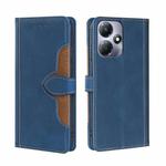 For Infinix Hot 30 Play 4G Skin Feel Magnetic Buckle Leather Phone Case(Blue)