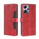 For Infinix Hot 30 Play 4G Skin Feel Magnetic Buckle Leather Phone Case(Red)