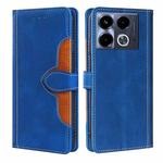 For Infinix Note 40 4G Skin Feel Magnetic Buckle Leather Phone Case(Blue)