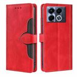 For Infinix Note 40 5G Skin Feel Magnetic Buckle Leather Phone Case(Red)