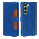 For Infinix Hot 50 5G Skin Feel Magnetic Buckle Leather Phone Case(Blue)