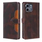 For Infinix Hot 50i 4G Skin Feel Magnetic Buckle Leather Phone Case(Brown)