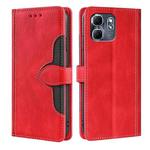 For Infinix Hot 50i 4G Skin Feel Magnetic Buckle Leather Phone Case(Red)