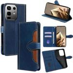 For Infinix Note 50 4G Skin Feel Magnetic Buckle Leather Phone Case(Blue)