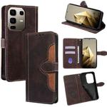 For Infinix Note 50 Pro+ 5G Skin Feel Magnetic Buckle Leather Phone Case(Brown)