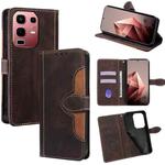 For Infinix Note 50s 5G Skin Feel Magnetic Buckle Leather Phone Case(Brown)