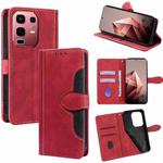 For Infinix Note 50s 5G Skin Feel Magnetic Buckle Leather Phone Case(Red)