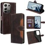 For Infinix Note 50x 5G Skin Feel Magnetic Buckle Leather Phone Case(Brown)