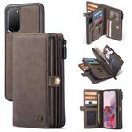 For Samsung Galaxy S20+ CaseMe 018 Detachable Multi-functional Horizontal Flip Leather Case, with Card Slot & Holder & Zipper Wallet & Photo Frame(Brown)